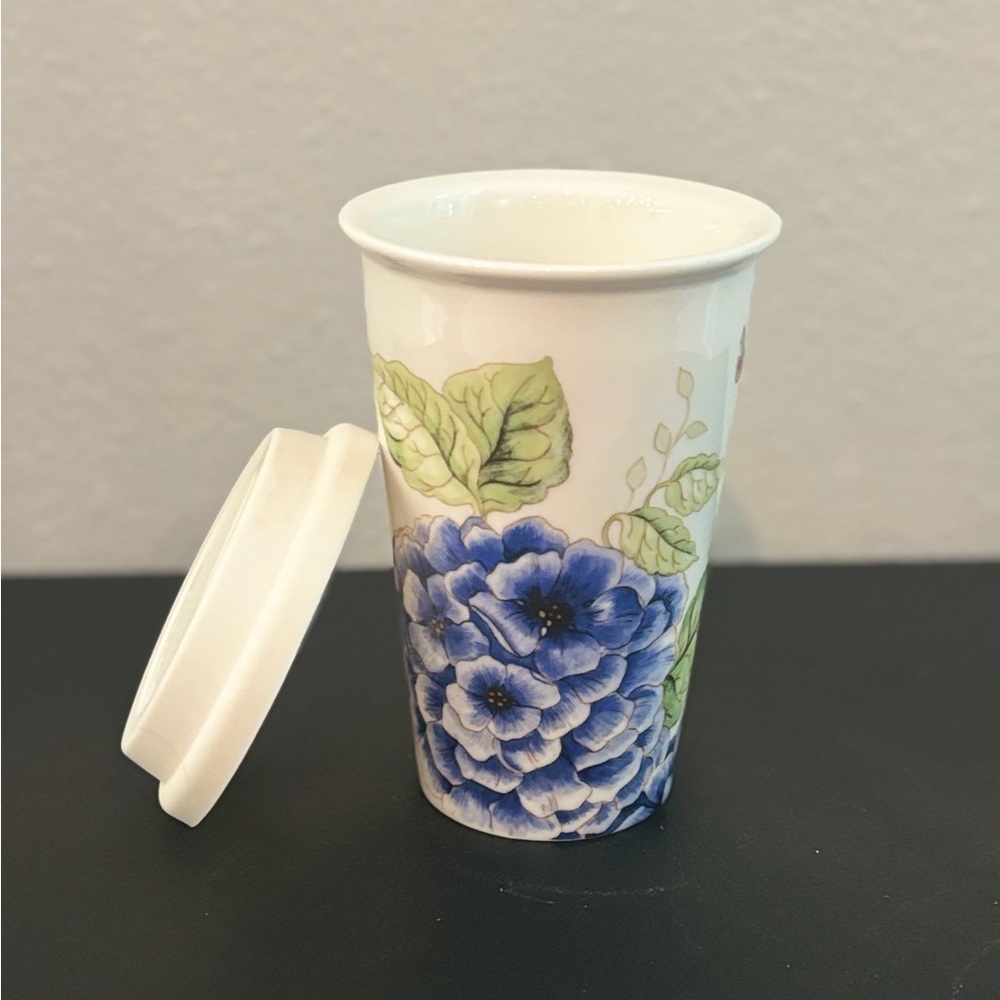 Lenox Floral Ceramic Travel Mug with Lid